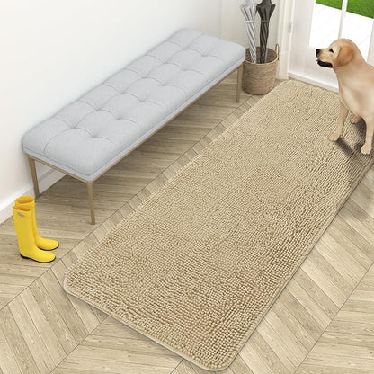 OLANLY Dog Door Mat for Muddy Paws 59x24, Super Absorbent Chenille Mud Mat | by OLANLY