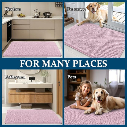 OLANLY Dog Door Mat for Muddy Paws 40x24, Super Absorbent Chenille Mud Mat | - Image 8