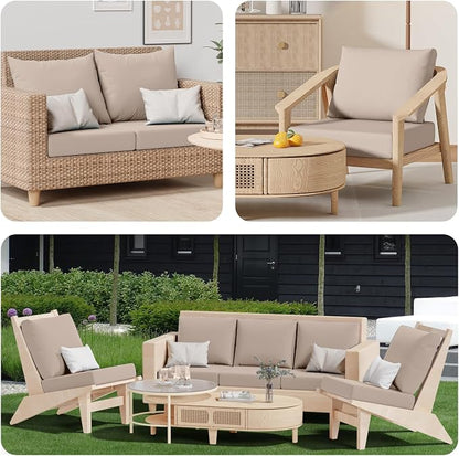 8Pcs Outdoor Cushion Covers, Stretch Patio Furniture Couch Chair Slipcovers | - Image 9