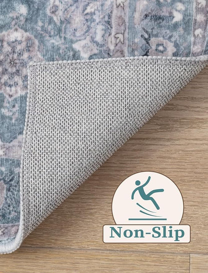 SERISSA 2'6"x10' Washable Non Slip Floral Boho Runner Rug - Image 3