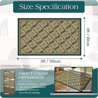 3x5 Entryway Rug, Small Washable Indoor Outdoor Mats - Image 6