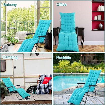 67 x 19 Inch Chaise Lounge Cushions Soft Lounge Chair Cushion Gravity Chair - Image 7