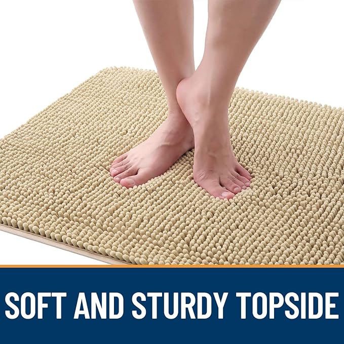 OLANLY Dog Door Mat for Muddy Paws 36x24, Super Absorbent Chenille Mud Mat | - Image 4