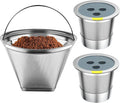 Stainless Steel Reusable Coffee Filter Compatible with Ninja Dual Brew Coffee Maker, Reusable Coffee Pods with 4 Cone Coffee Filters, Reusable k cups fit for Ninja CFP201 CFP301