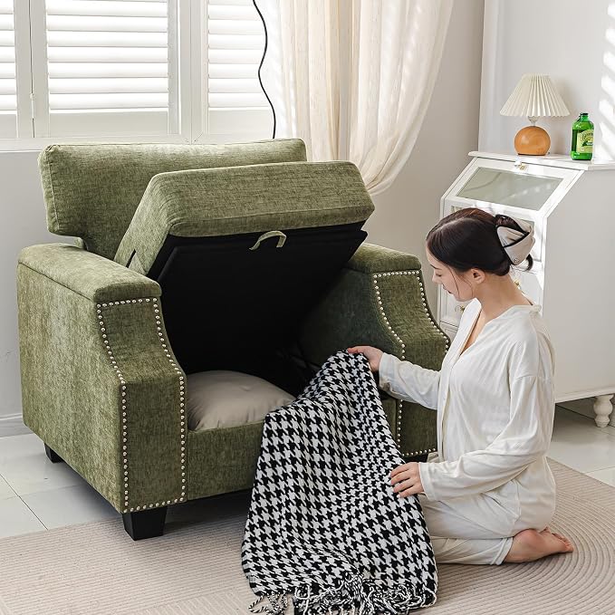 Rexulqo Oversized Accent Chair Set of 2, Oversized Armchair - Image 3