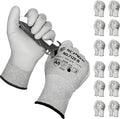 Schwer 180 Pairs ANSI A6 Cut Resistant Gloves CR7120 Cut Proof Work Gloves, Touchscreen, for Men and Women Used for Woodworking, Glass Cutting, Construction, Cargo Handling, Car Repair, M
