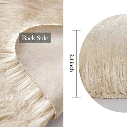 MIULEE Fluffy Area Rug 3x5 ft Faux Fur Sheepskin Rug - Image 2