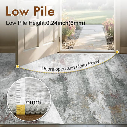 5x7 Ft Abstract Area Rugs for Living Room, Soft Non-Slip Modern Washable Rugs - Image 7