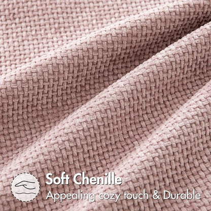 MIULEE Decorative Couch Throw Pillow Covers 20x20 Inch Pink 2 Pack | Modern - Image 6