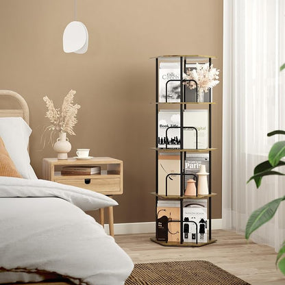 SUNMORY 4 Tier Rotating Bookshelf Tower, Revolving 360 ° Spinning Bookcase - Image 7