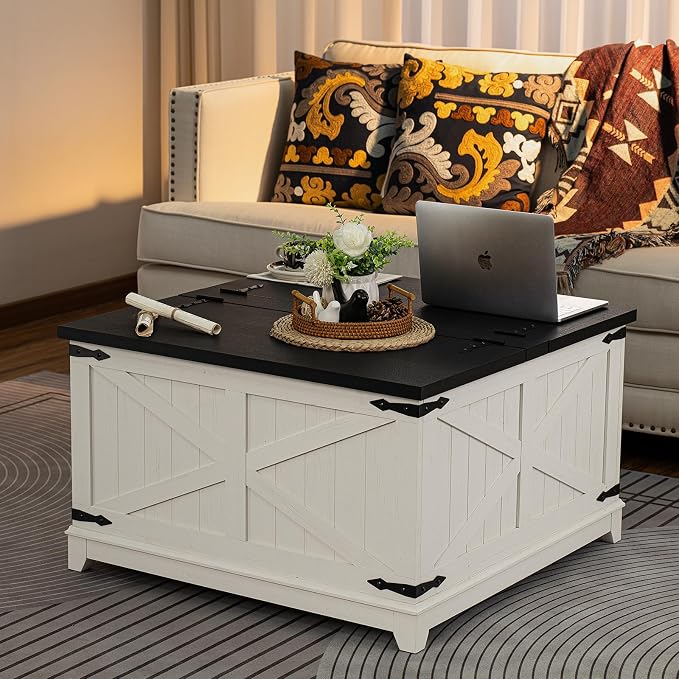 Farmhouse Coffee Table Set of 3, Furniture Set - Image 8