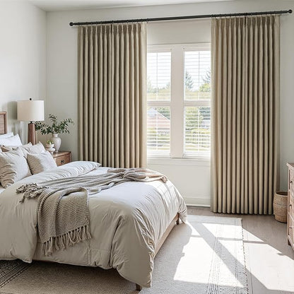 Topfinel 92 Inches Long Pinch Pleated Semi Sheer Curtains - Image 2