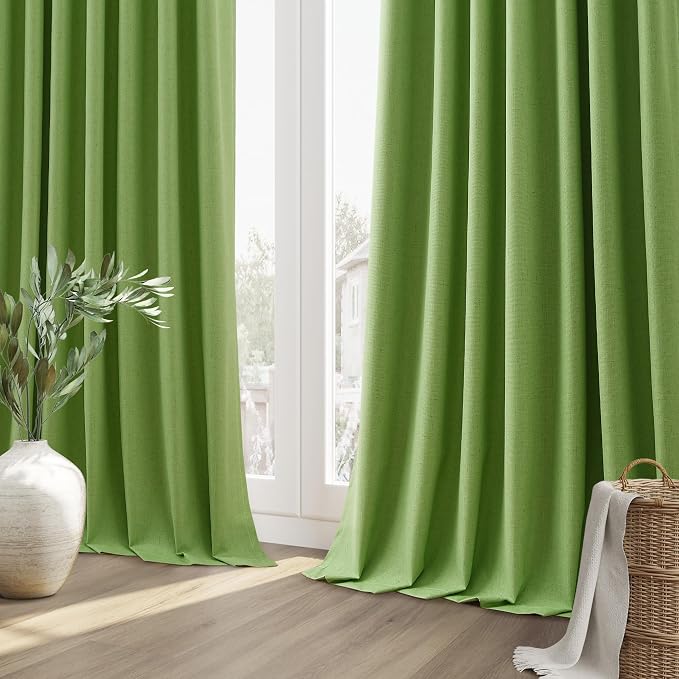 100% Blackout Curtains 90 Inch Length 2 Panels Set - Image 8