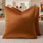GIGIZAZA Burnt Orange Velvet Throw Pillow Covers 24x24 Pack of 2 | Decorative by GIGIZAZAFocusingonhomedecoration