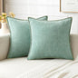 MIULEE Decorative Couch Throw Pillow Covers 20x20 Inch Aqua Green 2 Pack | by MIULEE