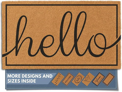 Barnyard Designs Natural Coco Coir Non-Slip Doormat | Heavy-Duty Welcome Mat by BarnyardDesigns