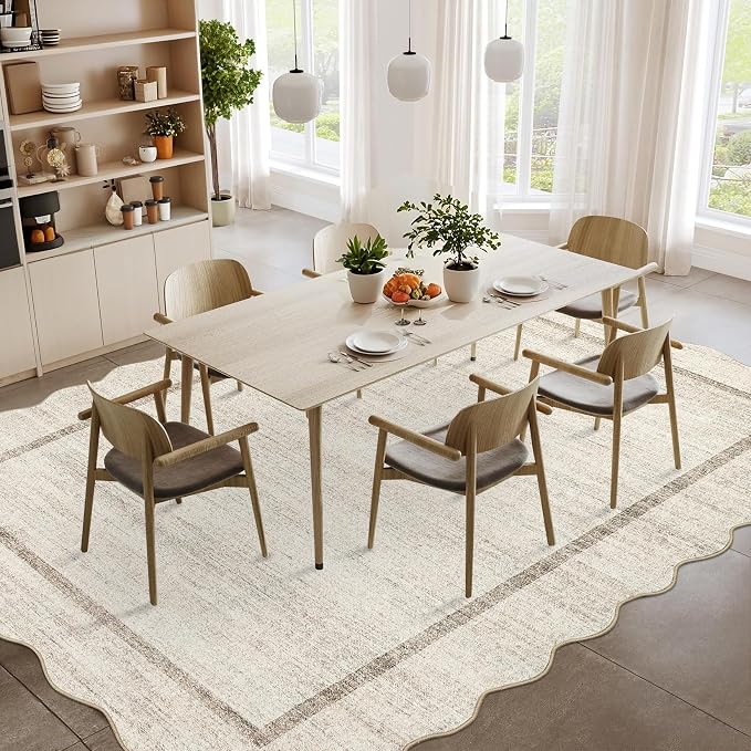 GarveeHome Scalloped Washable Rug 10x13 Area Rug - Image 3