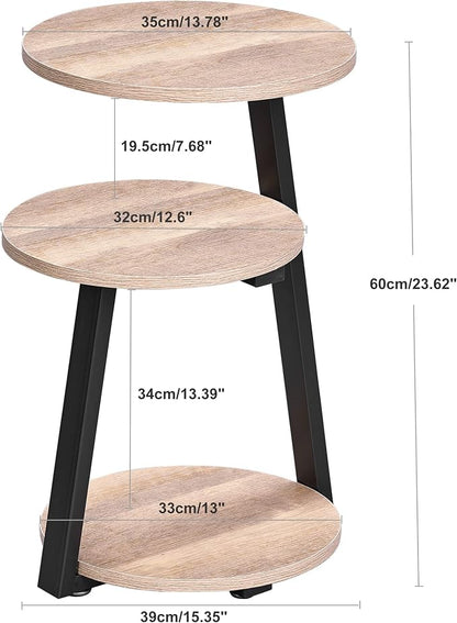 BEWISHOME Round End Table Side Table - Image 3