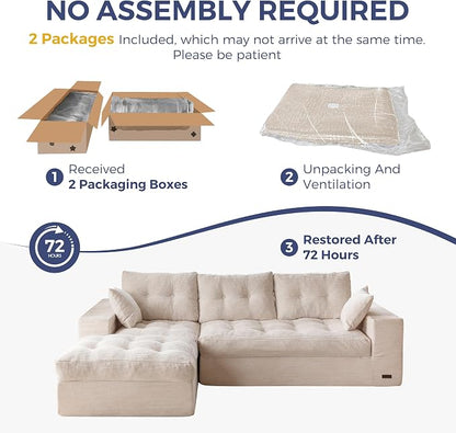 MAXYOYO 104" L Shaped Modular Sectional Sofa - Image 9