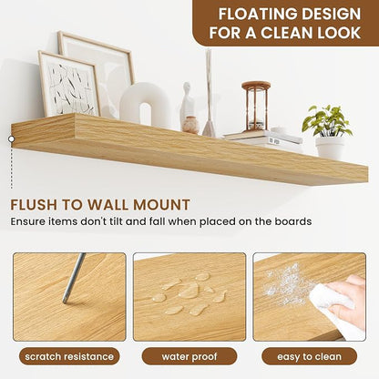 fuqing Floating Shelves for Wall, Wall Mounted Wood Floating Shelf - Image 5