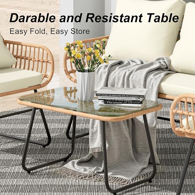LEX CRAFT 4-Piece Outdoor Patio Furniture Set - Image 4