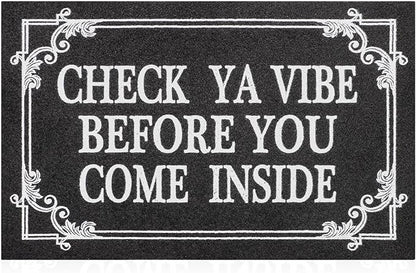 Indoor Door Mat Welcome Mats for Front Door Outdoor Entry Black Doormat by HLFMVWE