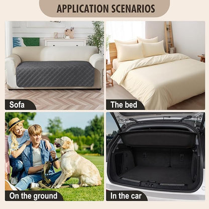 Genina Waterproof Couch Cover, Washable Anti-Slip 67 inch Sofa Covers - Image 6