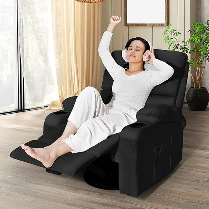 LEVELEVE Rocking Recliner Chair, Massage Rocker Recliner Chair - Image 2