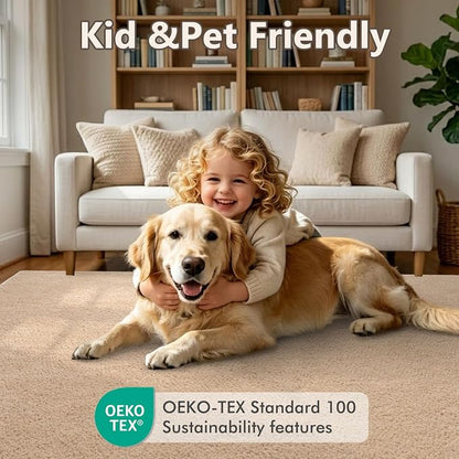 2x10 Beige Solid Runner Rug Washable Non-Slip - Image 8