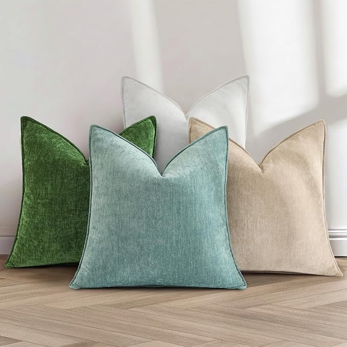 decorUhome Summer Couch Euro Sham Throw Pillow Covers 24x24 Set of 2, - Image 5