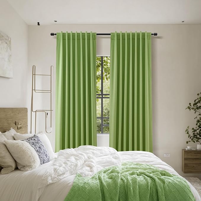 100% Blackout Curtains 102 Inch Length 2 Panels Set - Image 9