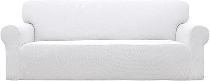 Easy-Going Stretch Oversized Sofa Couch Slipcover Washable Snow White | 1-Piece by Easy-Going