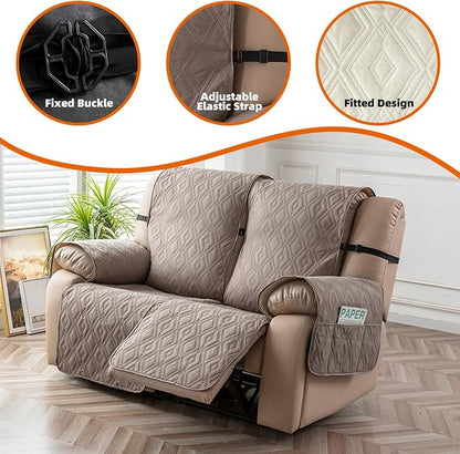 Genina Waterproof Loveseat Recliner Cover Non-Slip, Sofa Cover - Image 7