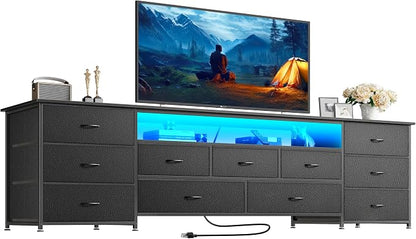 Huuger 78.7 Inch TV Stand for 75, 80 Inch TV, 11 Drawer Long Dresser by Huuger