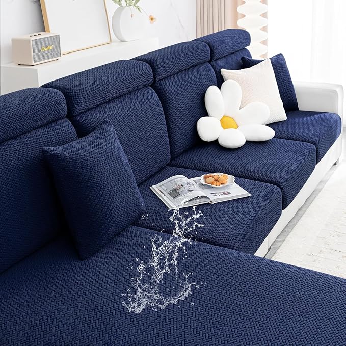 Smiry Waterproof Couch Cushion Covers, Stretch Jacquard Sectional Couch Covers by Smiry