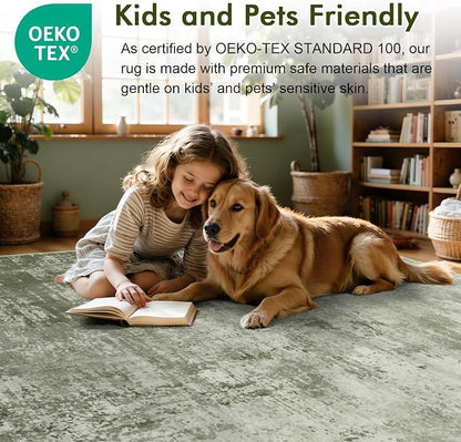 2x6 Ft Washable Runner Rug, Non-Slip Low Pile Hallway Kitchen Area Rug - Image 5