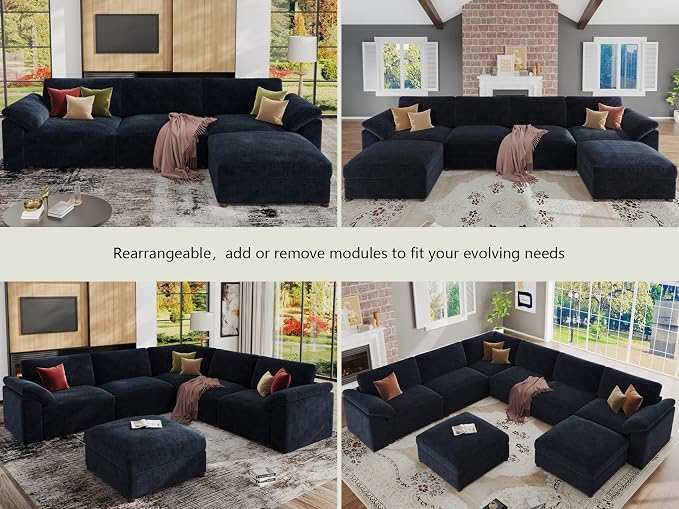 EASE MOOSE Oversized Sectional Modular Sofa, Modern Comfort L Shape Sectional - Image 7