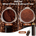 Espresso Accessories Kit, 51mm Tamper, Coffee Tamper Set, Silver 51mm Stainless Steel Espresso Tamper, Dosing Funnel, Tampers Mat, WDT Tools and Puck Screen Set Fit 51mm Portafilters