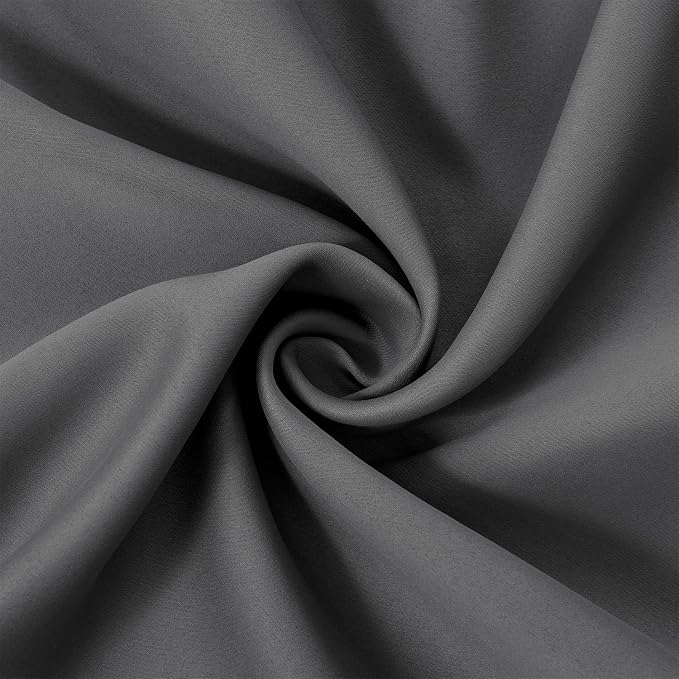 Grey Thermal Blackout Curtains/38 x 84 Inch/Set of 2 Panels Room Darkening - Image 5