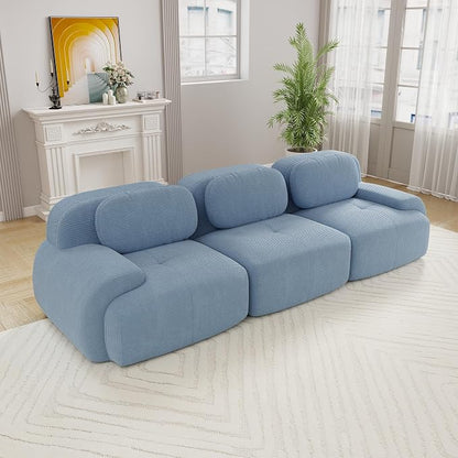 Boneless Sectional Couch, No Assembly Required, 117.3” Modular Cloud Sofa by ModonChicSofasCouches