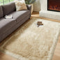 AMTOVO Faux Fur Sheepskin Rug for Living Room, 4 x 6 ft Beige Fluffy Area Rug by AMTOVO