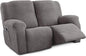 Recliner Loveseat Covers, 4-Piece Stretch Geometric Strokes Jacquard Reclining by Unknown