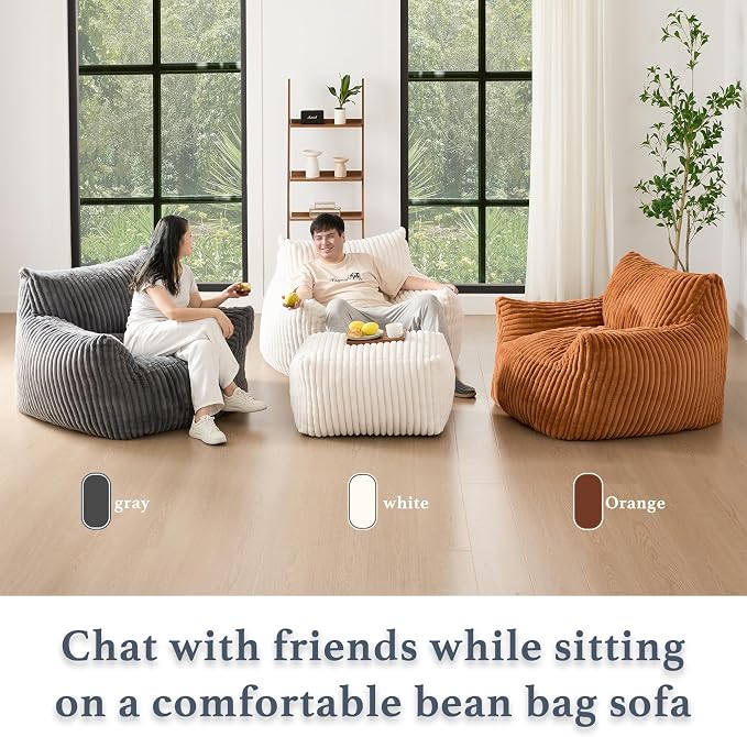 Giant Plush Bean Bag Chair for Adults - Image 8