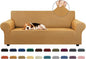 Stretch Couch Covers for Sofa, 3 Cushion Couch Slipcover, Elastic Bottom for by KEKUOU