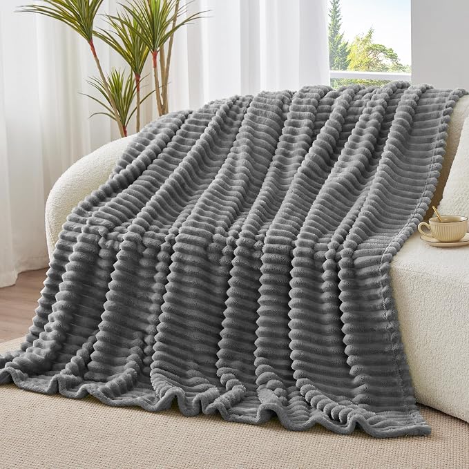 BEDELITE Ribbed Twin Blanket for Couch & Bed, Warm Yet Lightweight, Ribbed - Image 8