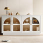 Fatmok 59" Buffet Cabinet with Glass Doors, Modern Arched Sideboard with Large by Fatmok