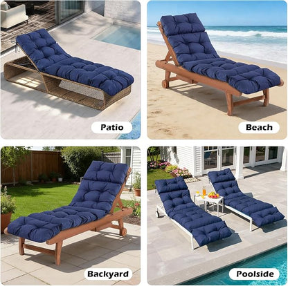 Chaise Lounge Cushions Outdoor, Waterproof & Fade Resistant Patio Lounge Chair - Image 7