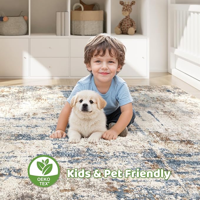 LOONGRUG 10x14 Area Rugs Washable Large Neutral Modern Living Room Rug | - Image 7