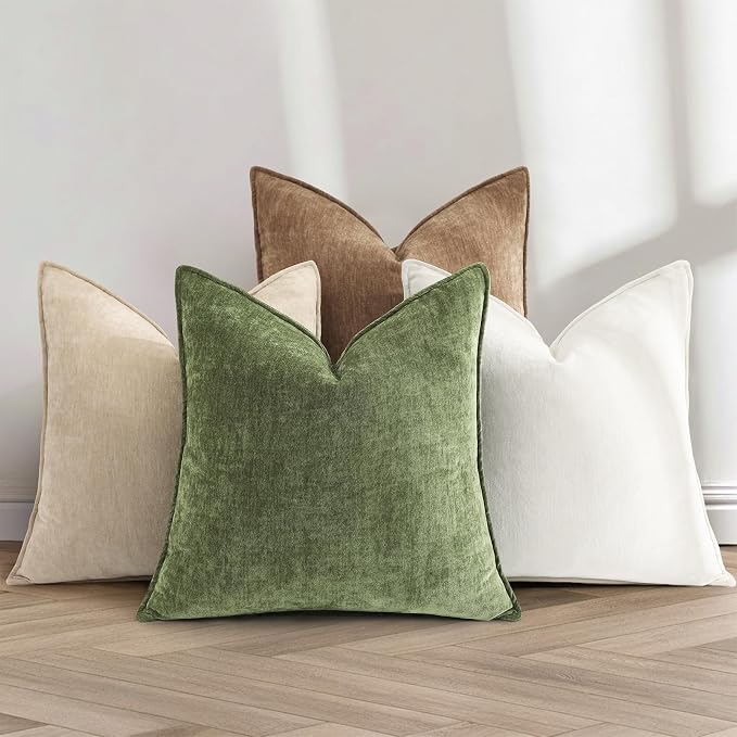 decorUhome Summer Couch Euro Sham Throw Pillow Covers 24x24 Set of 2, - Image 6
