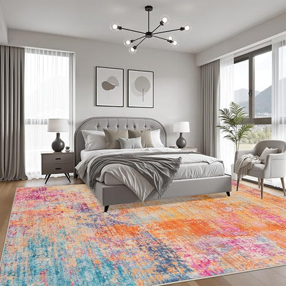 10x14 Area Rug Living Room: Modern Washable Soft Carpet Galaxy Haze | - Image 3